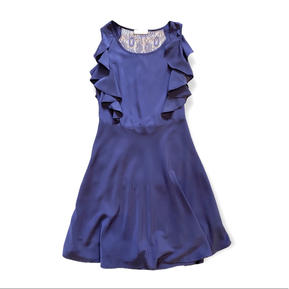 Lucid-Pink Sleeveless Flowy Dress in Purple